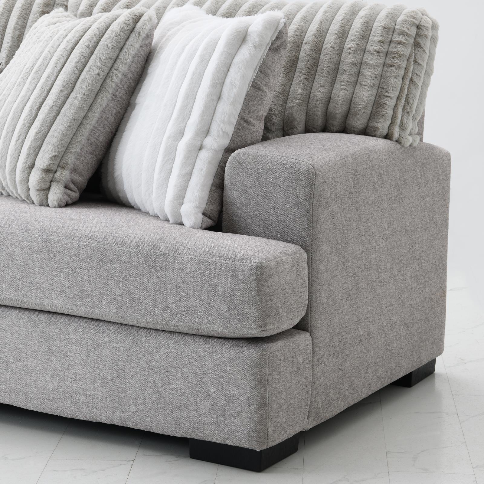 Light Gray Ottoman (U258) — view 2