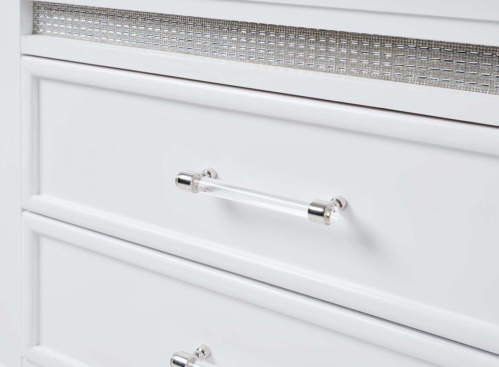 White LED Nightstand (B045) — view 5