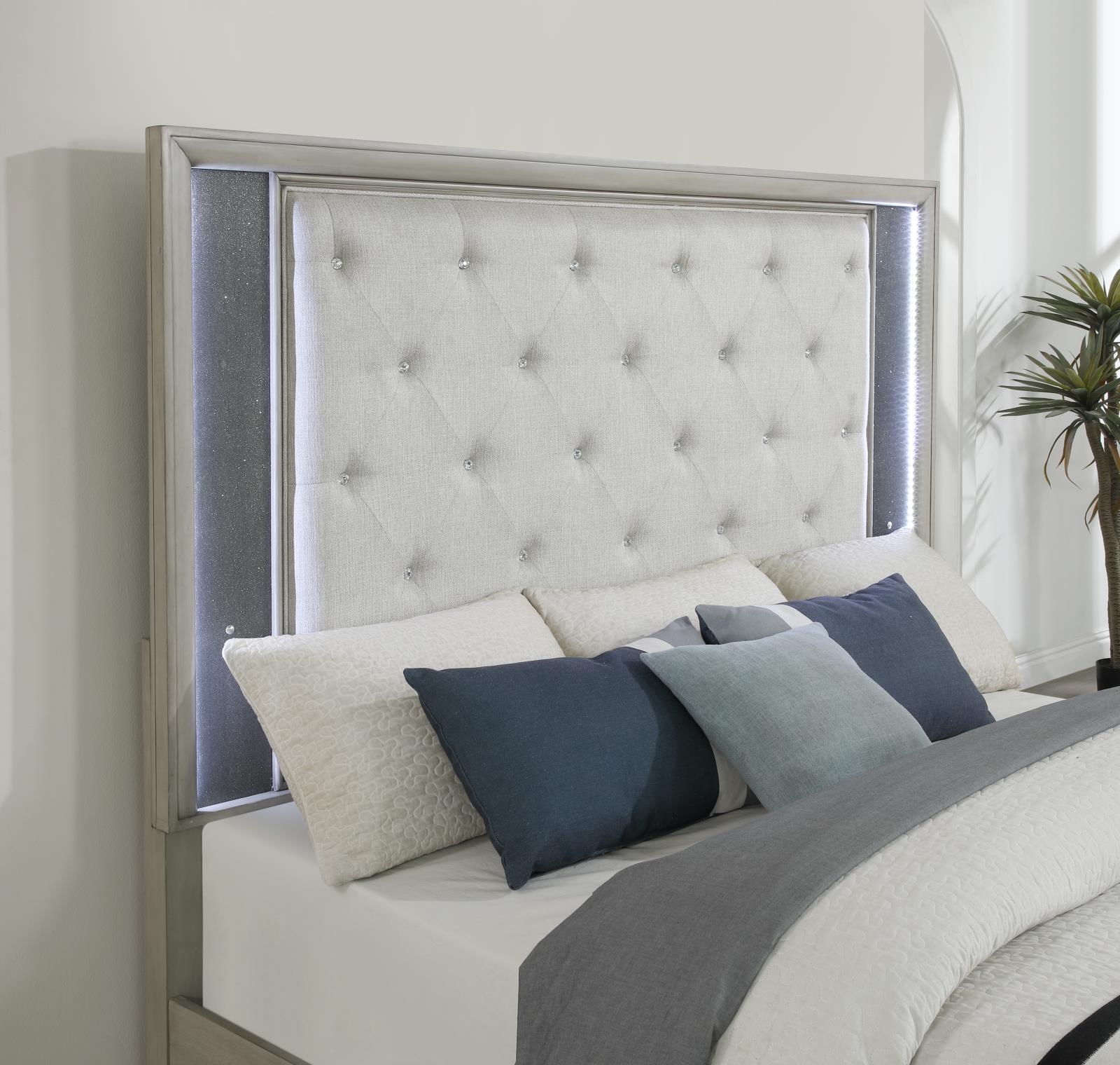 Gray King Bed (B090) — view 3