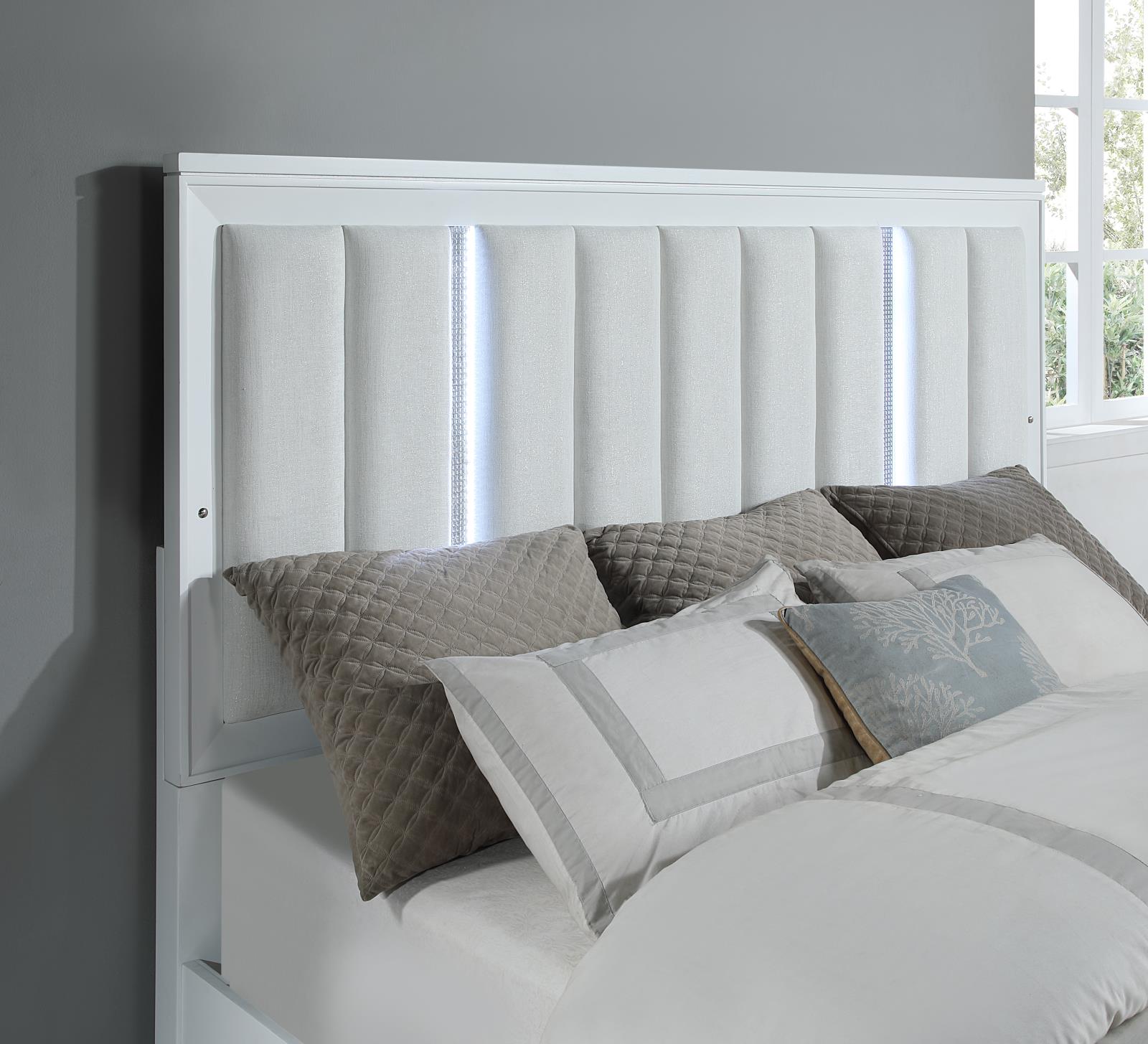 White LED King Bed (B240) — view 4