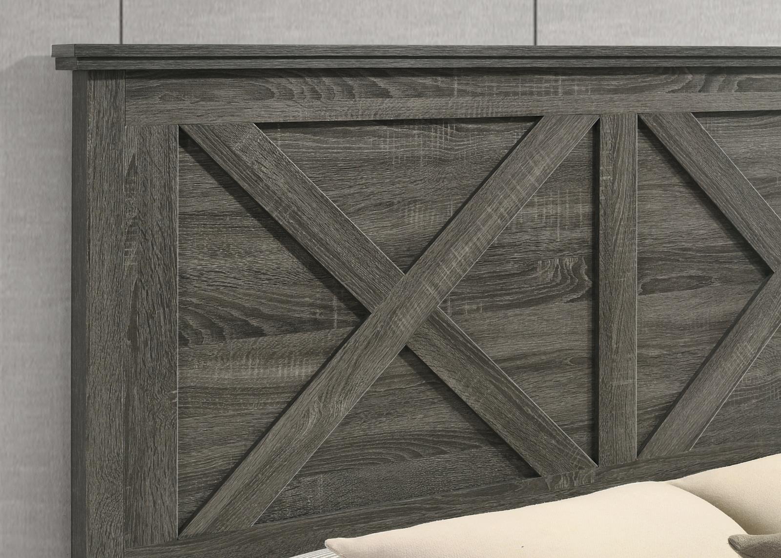 Rustic Gray King Bed (B522) — view 3