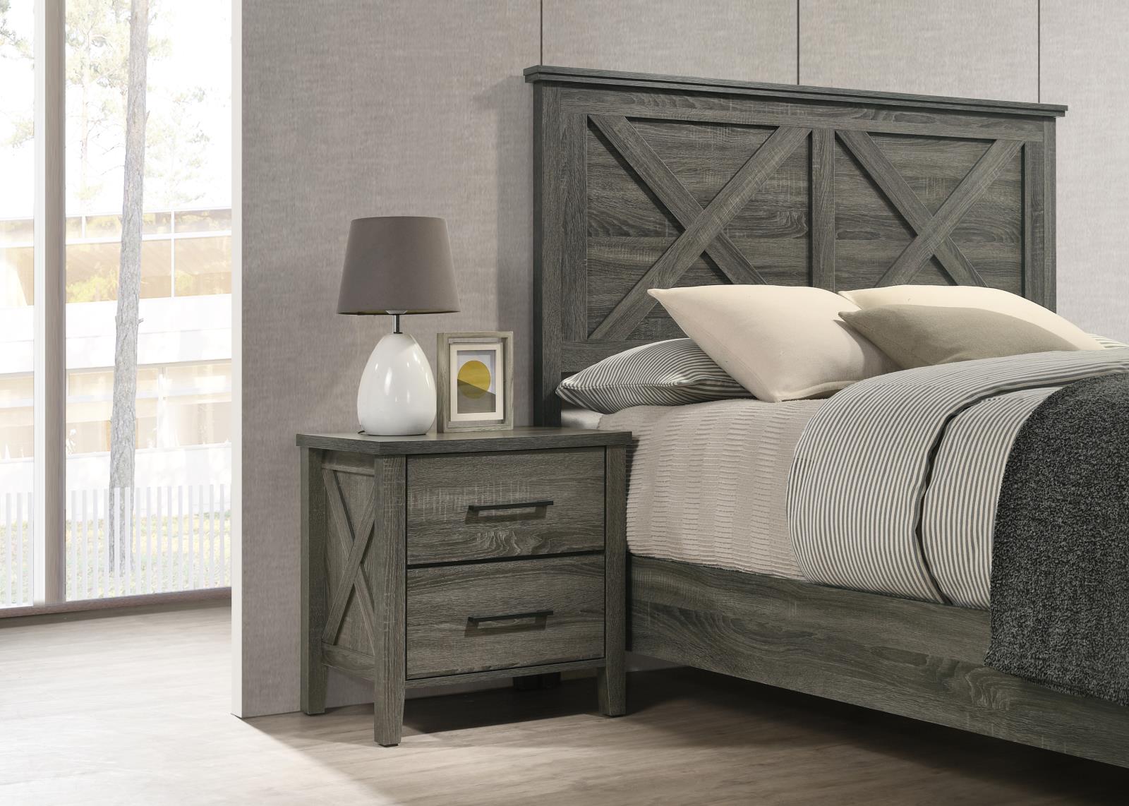 Rustic Gray Nightstand (B522)