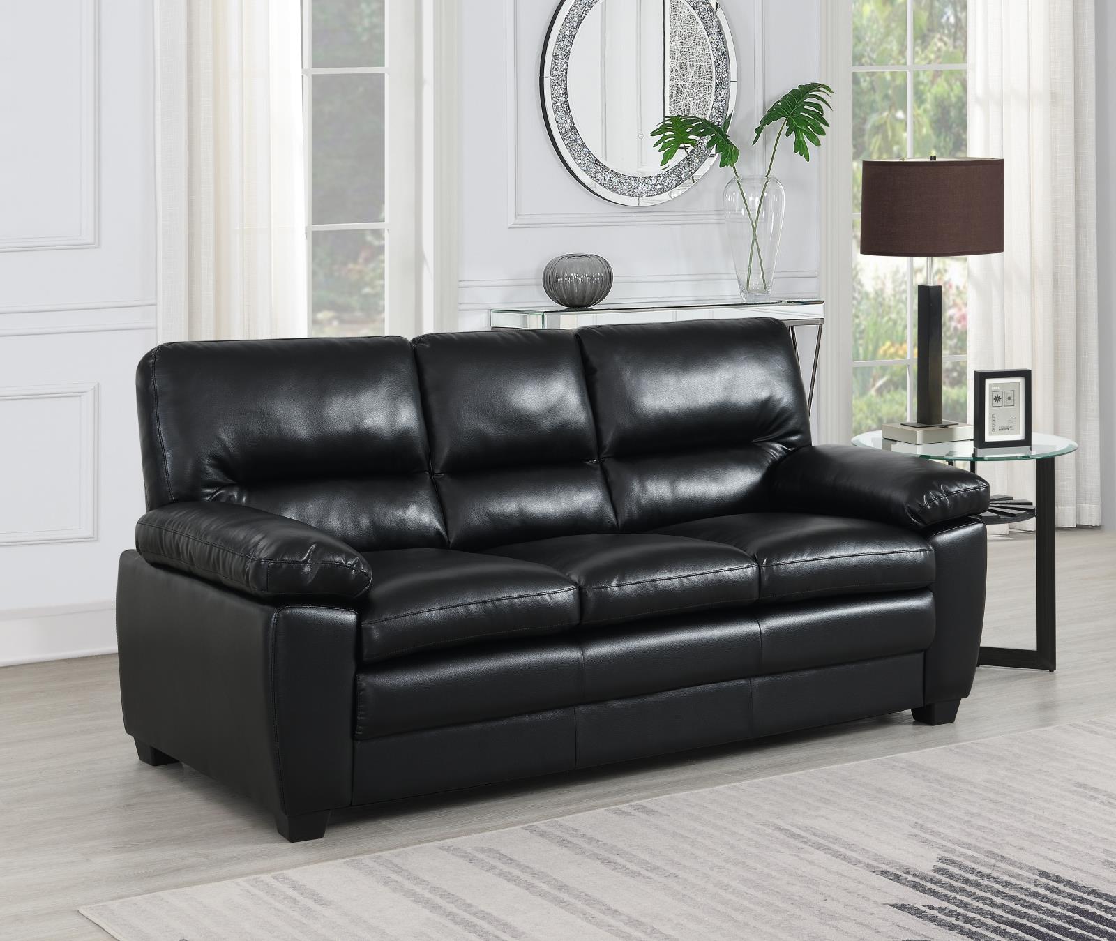Black PU Sofa (U529)
