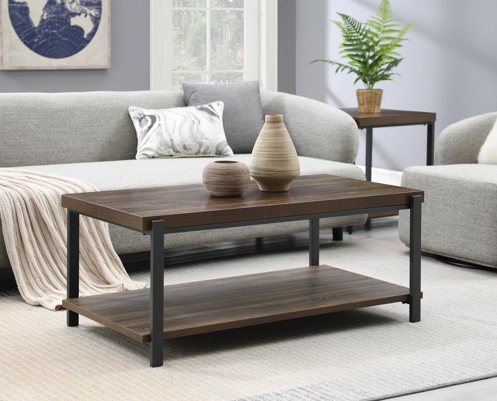 Gray Coffee Table & 2 End Tables (T174) — view 3
