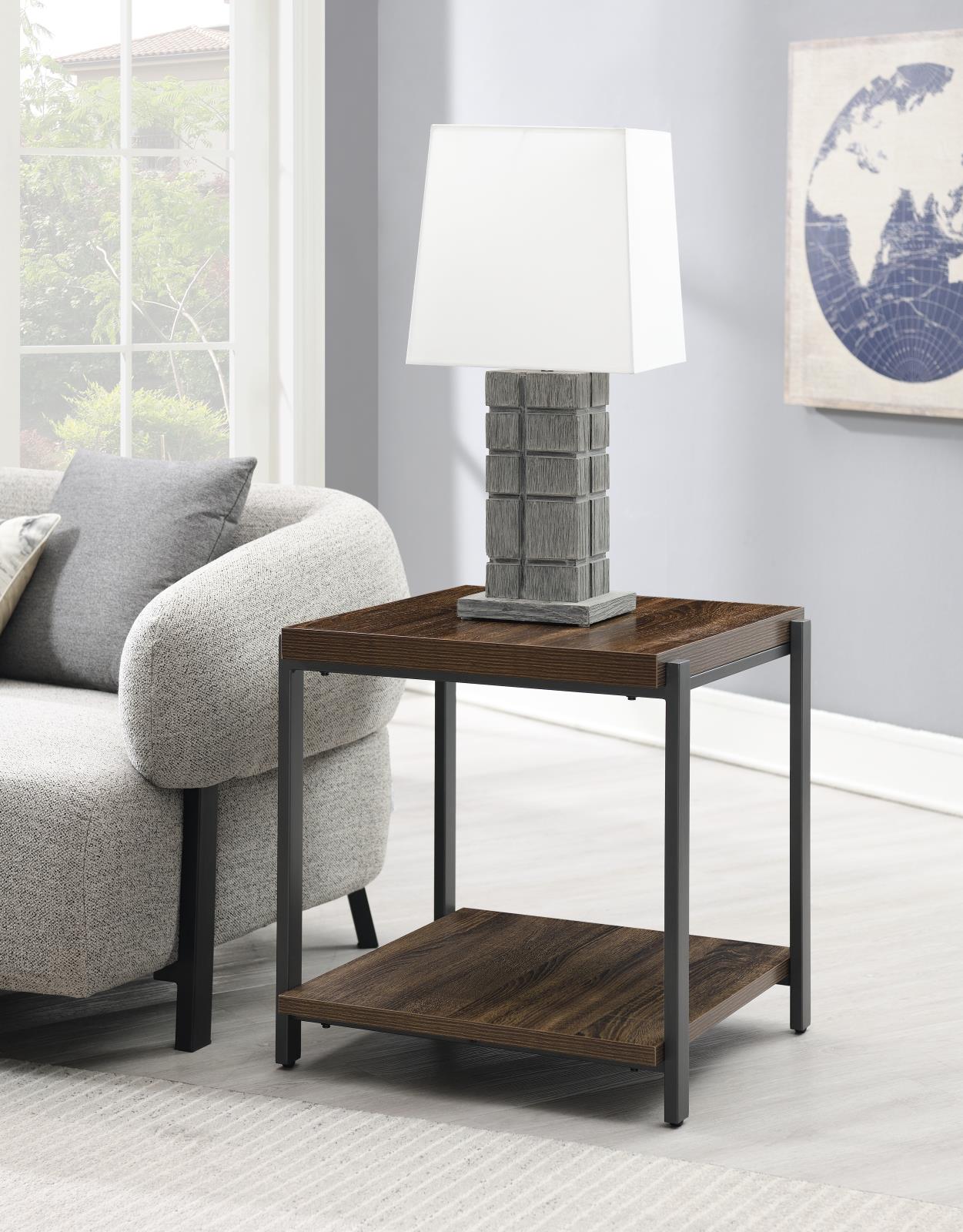 Gray Coffee Table & 2 End Tables (T174) — view 2