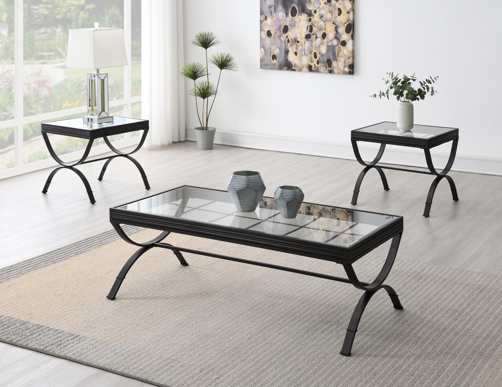 Pepper Coffee Table & 2 End Tables (T287)