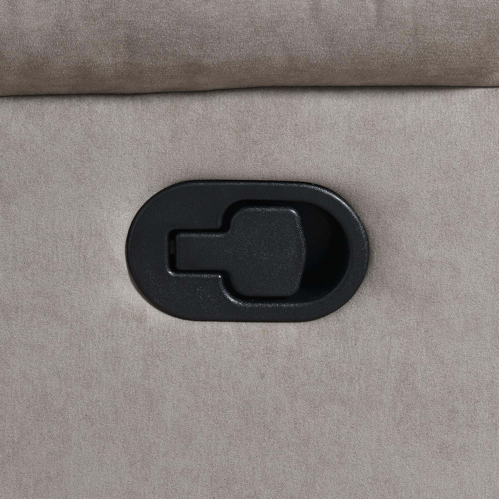 Gray/Charcoal Motion Sofa with Drop-Down (U142) — view 4