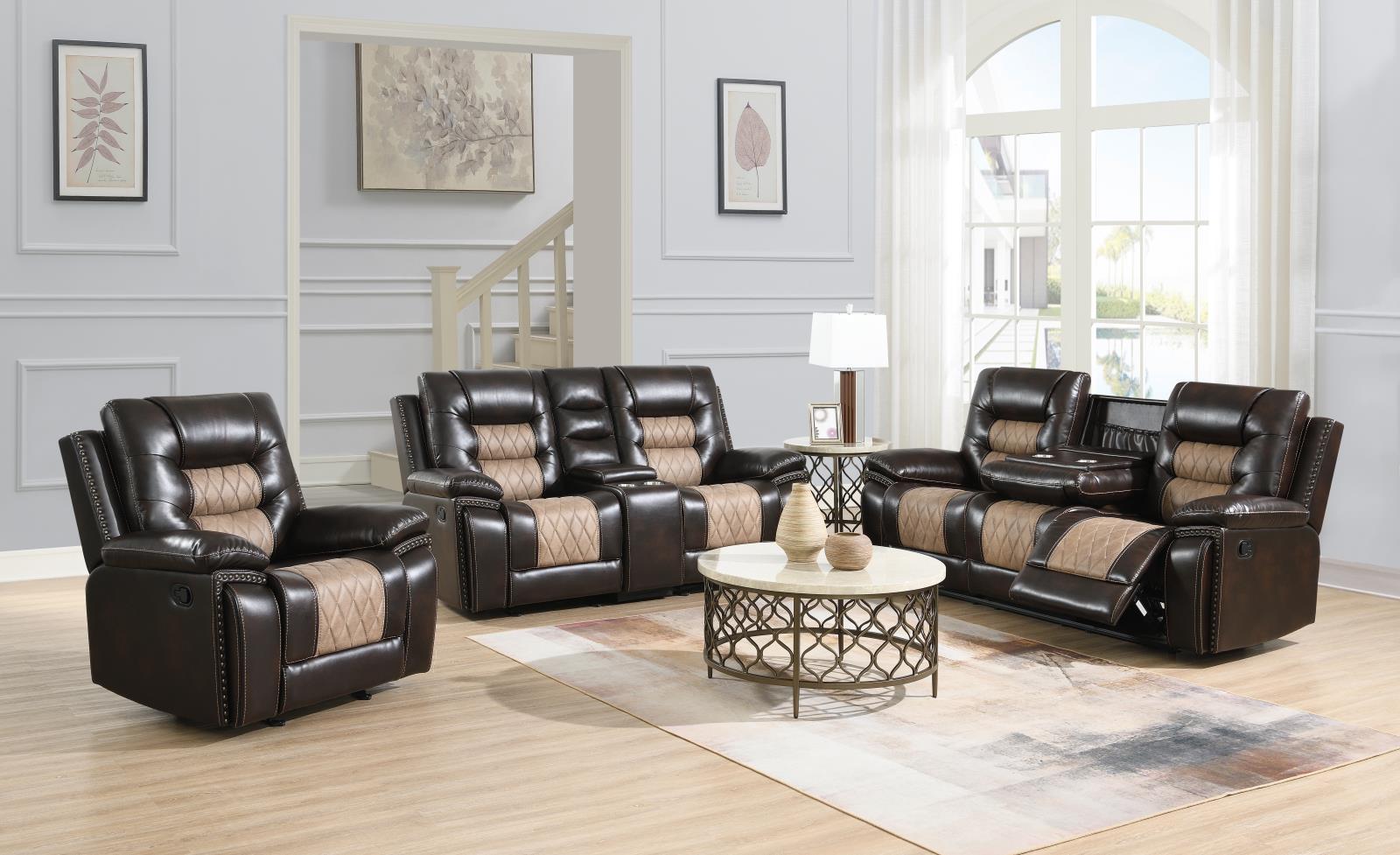 Brown Motion Glider Chair (U141) — view 2