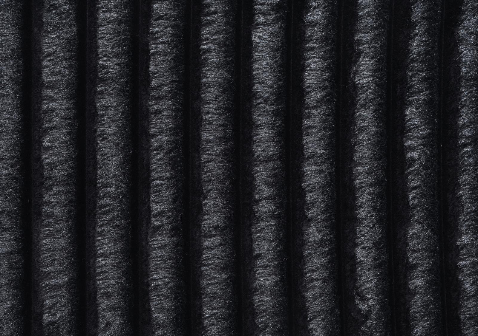 Black Corduroy 3-Piece Sectional (U247) — view 3