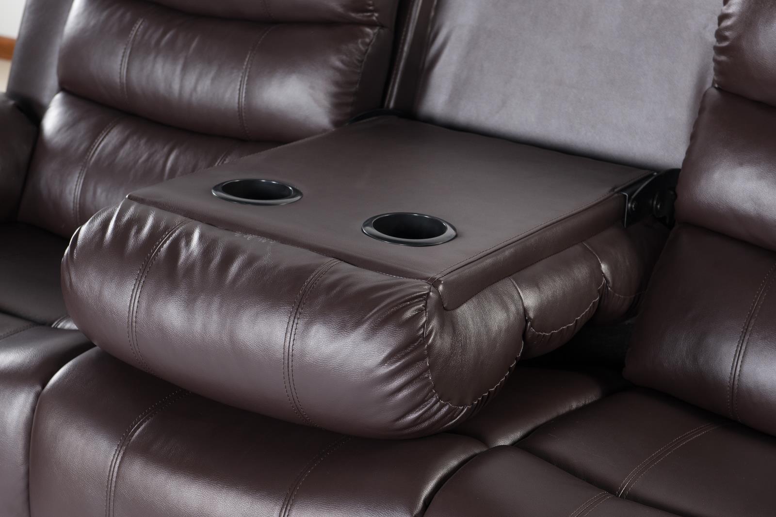 Brown Motion Sofa (U191) — view 3