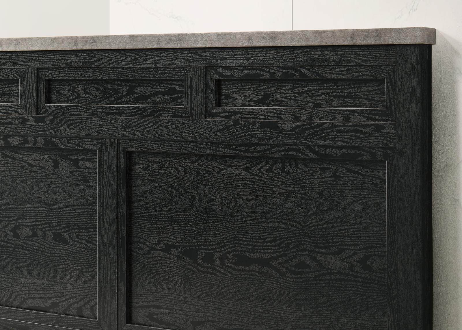 Black Queen Bed (B324) — view 3
