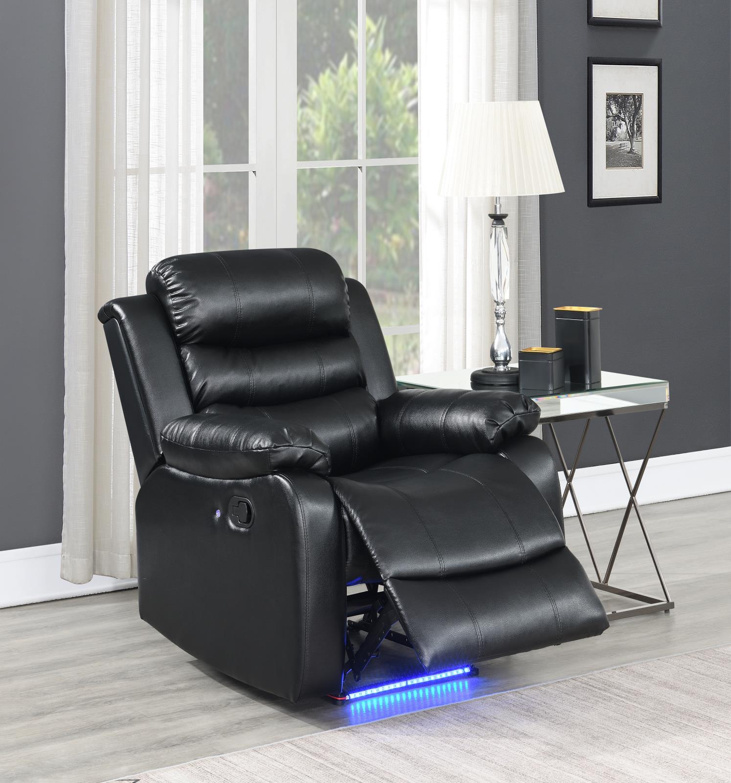 Black Motion LED Chair (U154)
