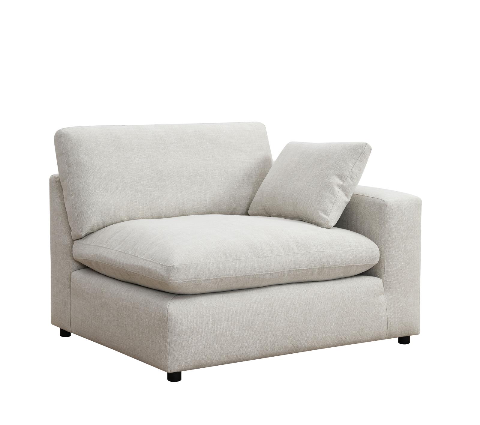 Linen Right Chair with USB-C Charger (U246)