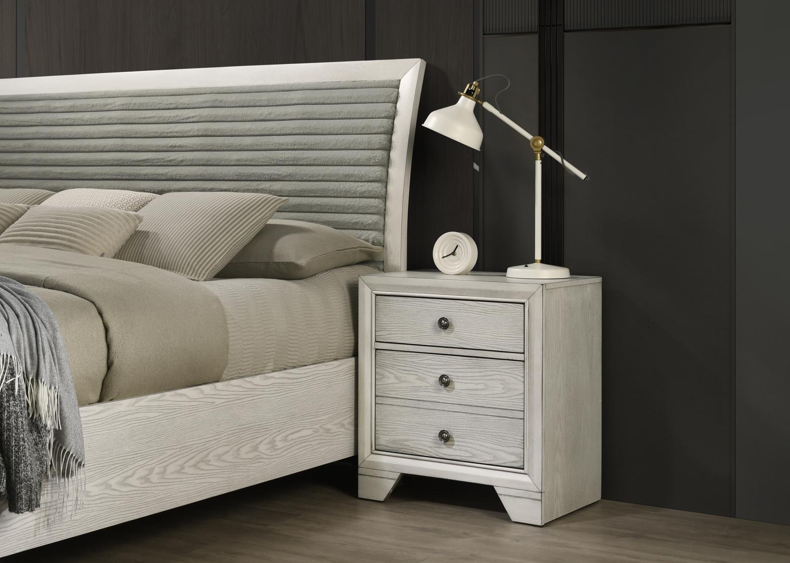 Antique White Oak Nightstand (B320)