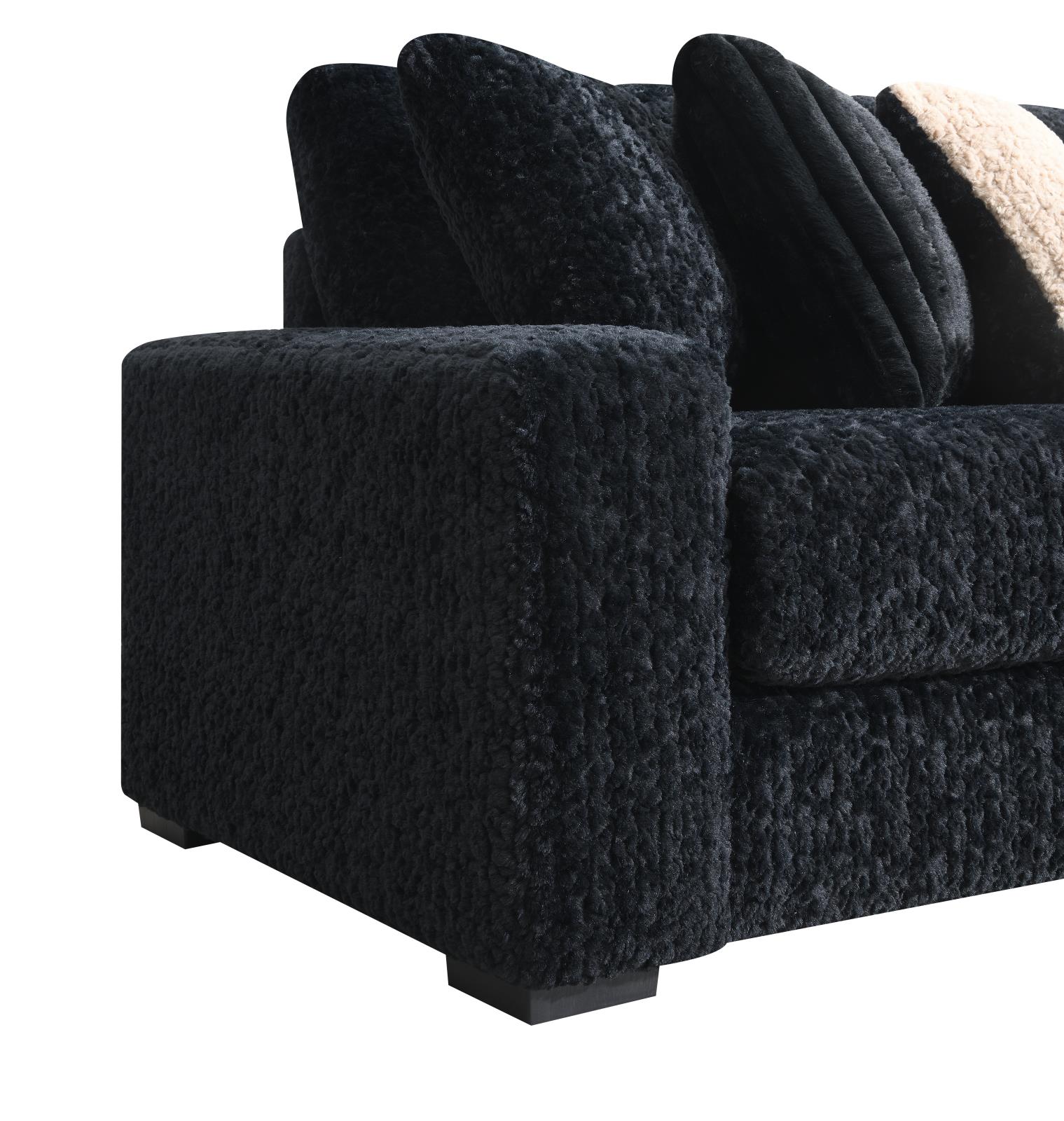 Black Corduroy Wedge (U281) — view 9