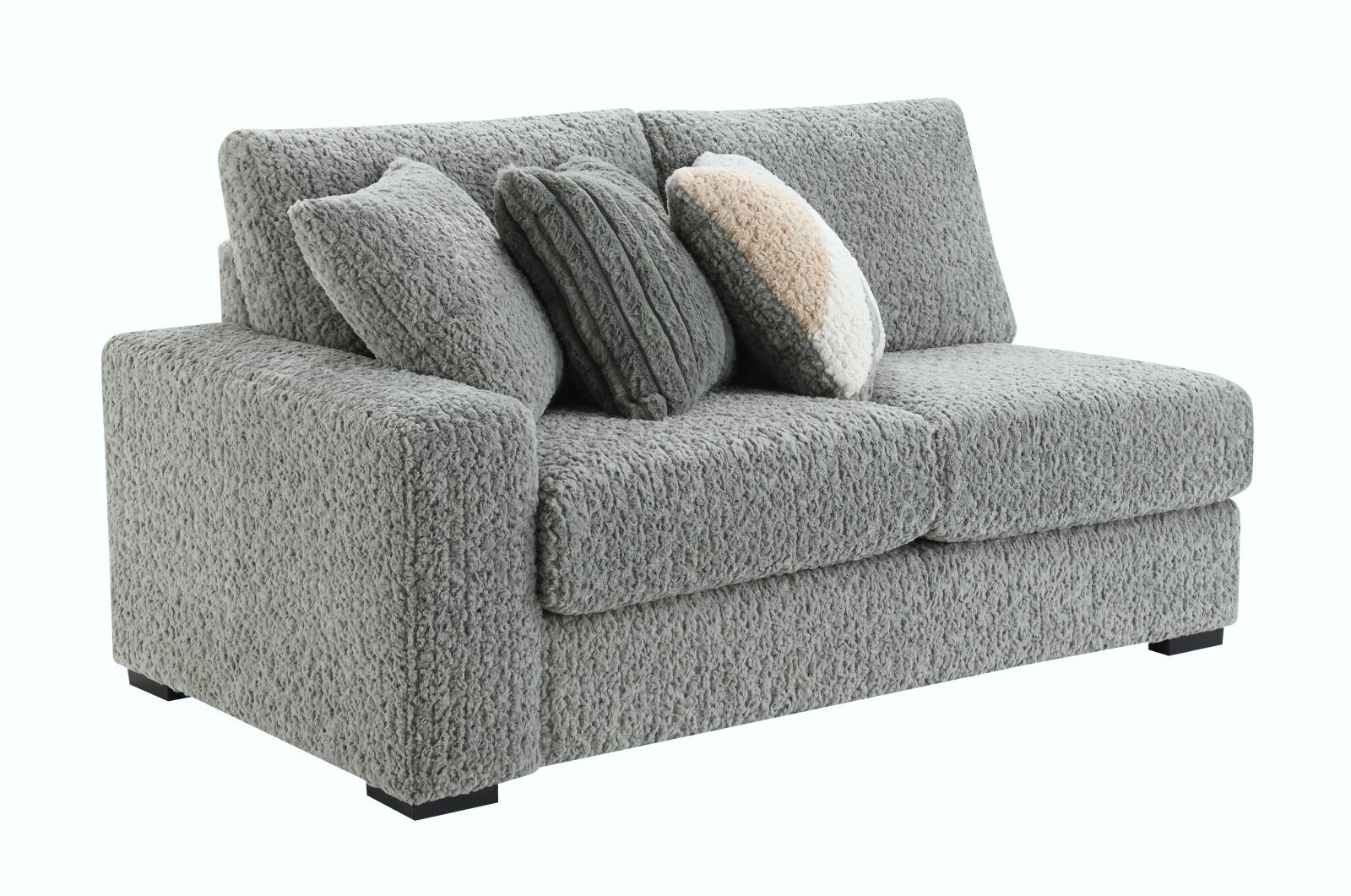 Gray Corduroy Loveseat (U282)