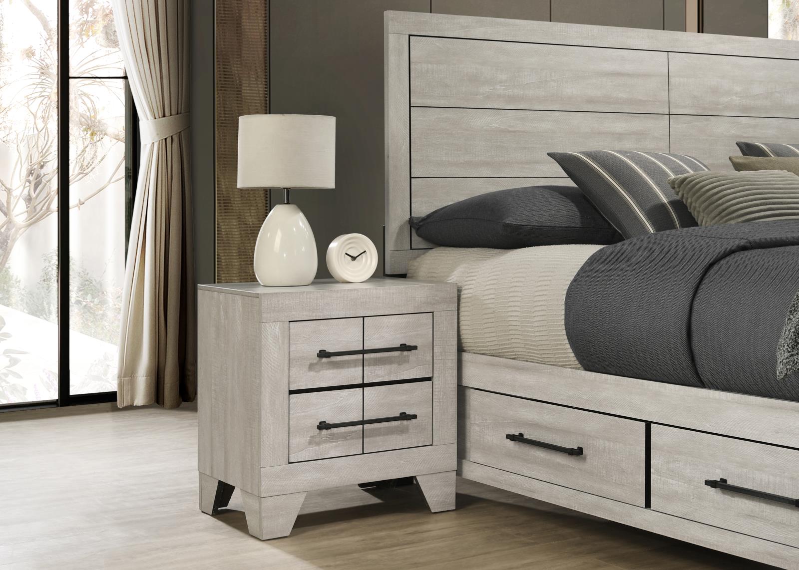 Dusty Gray Oak Nightstand (B420)