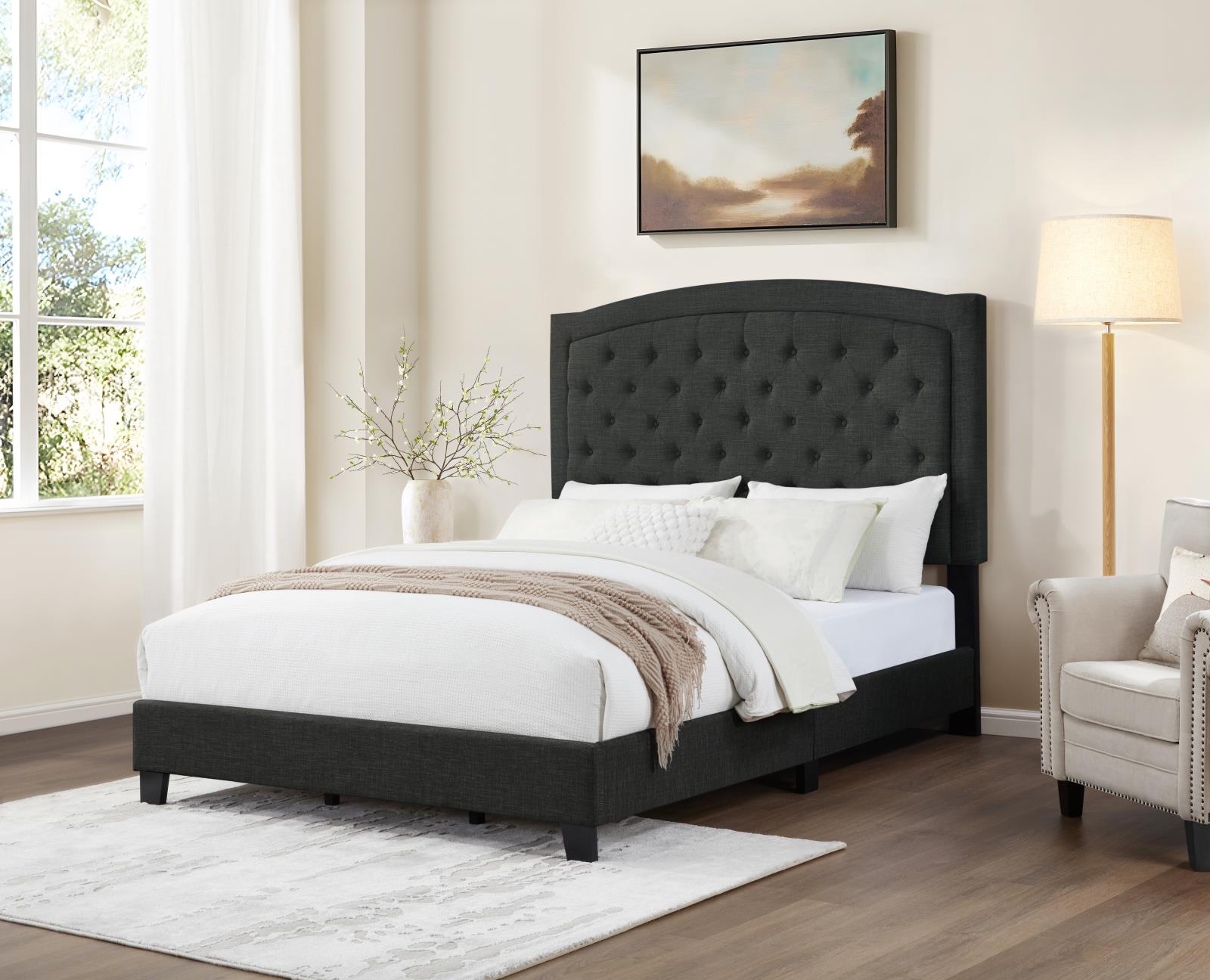 Charcoal Gray Queen Bed (B586)