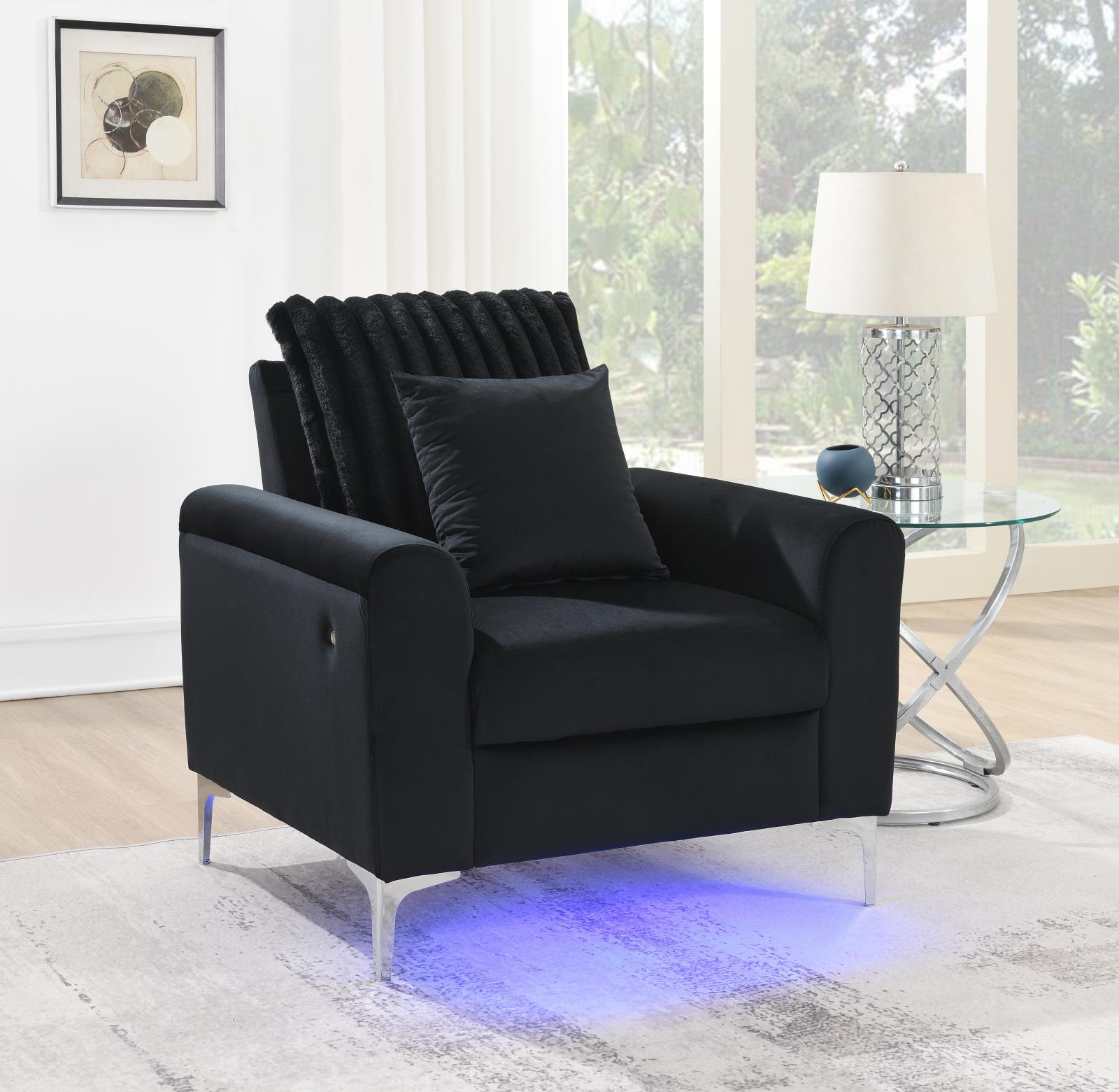 Black LED Chair (U480)