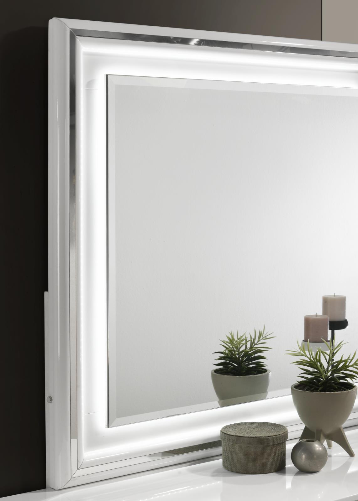 White LED King Bed (B119) — view 7