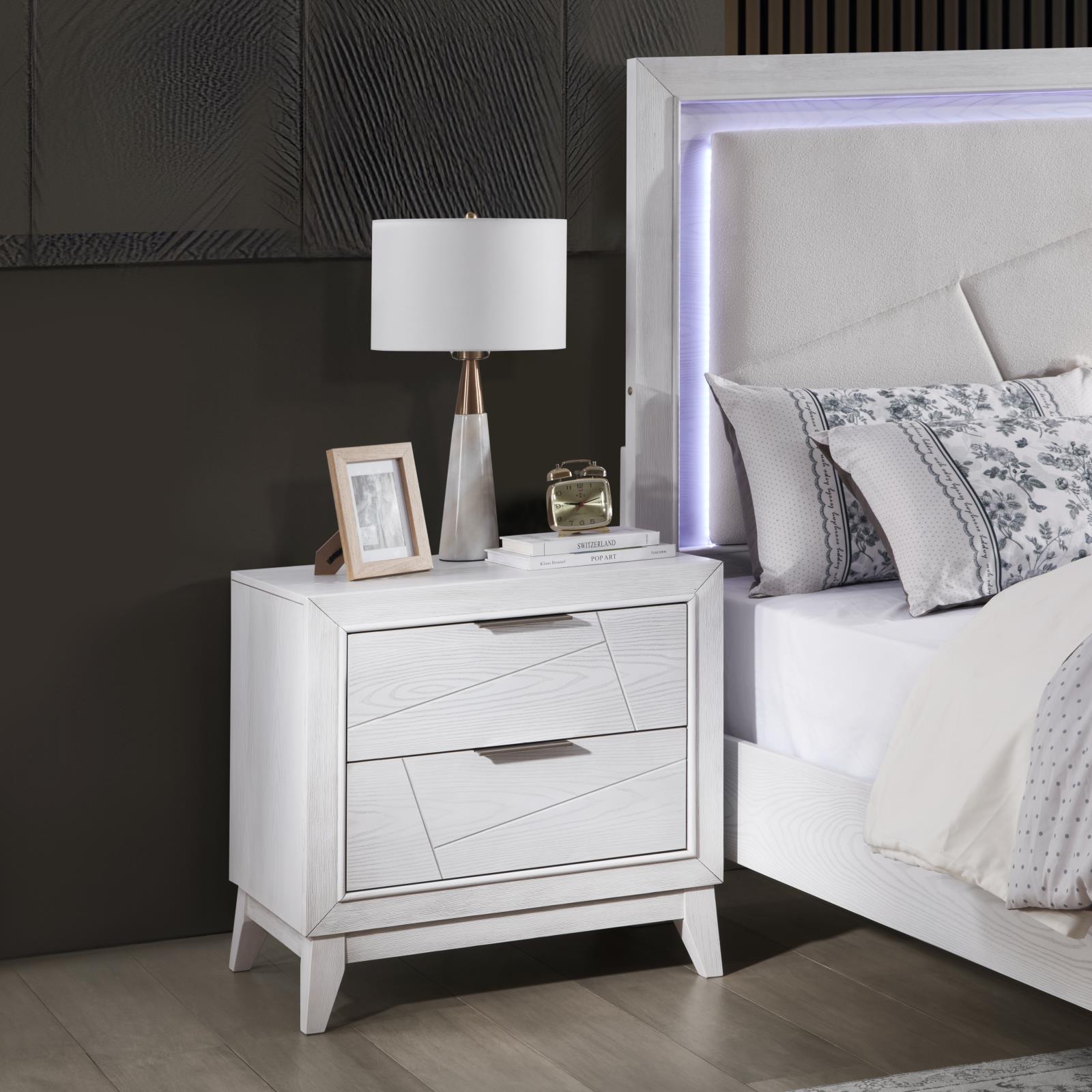 Nightstand Antique White Nightstand (B242)