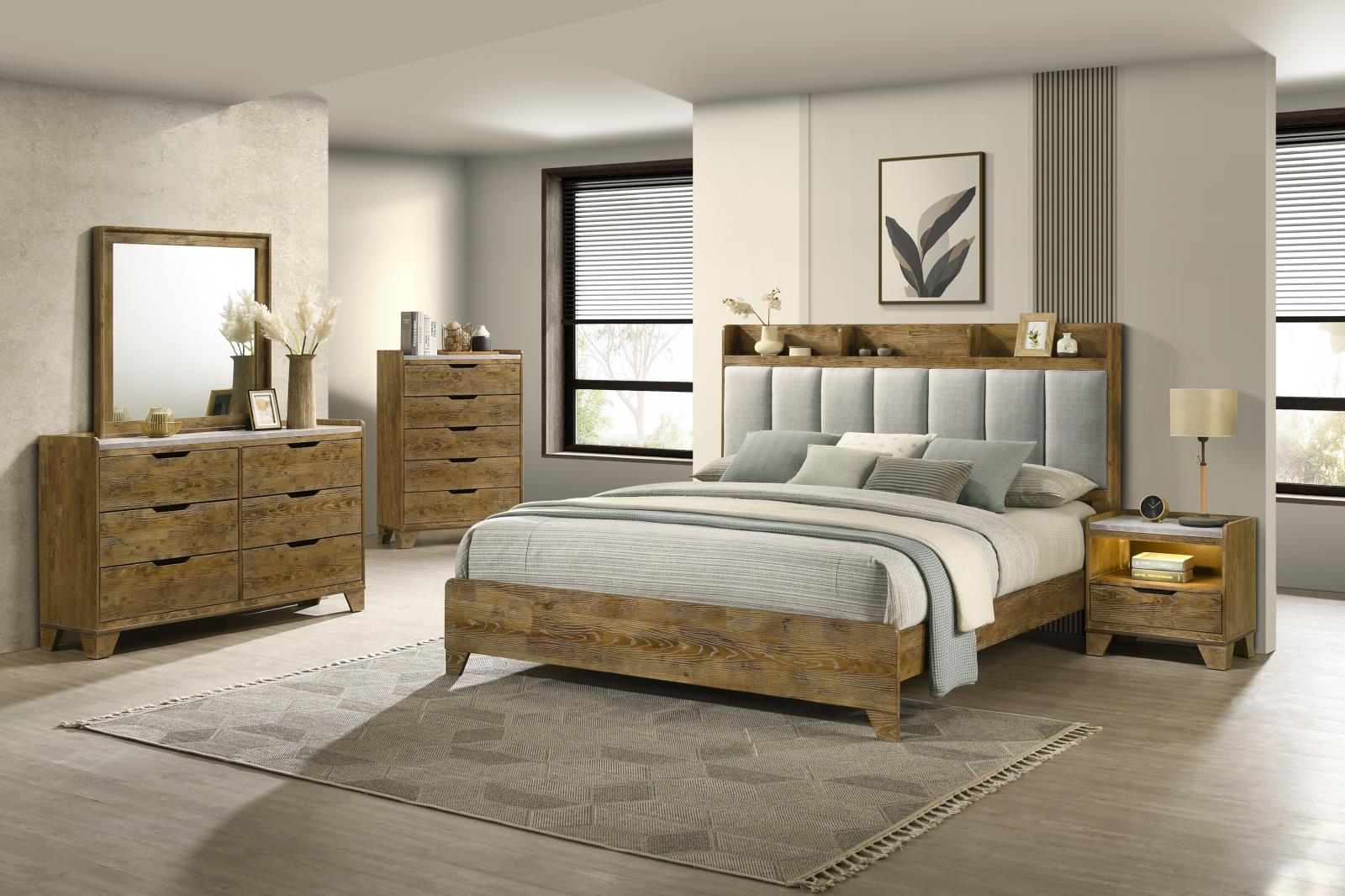 Queen Bed, Dresser & Mirror (B275)