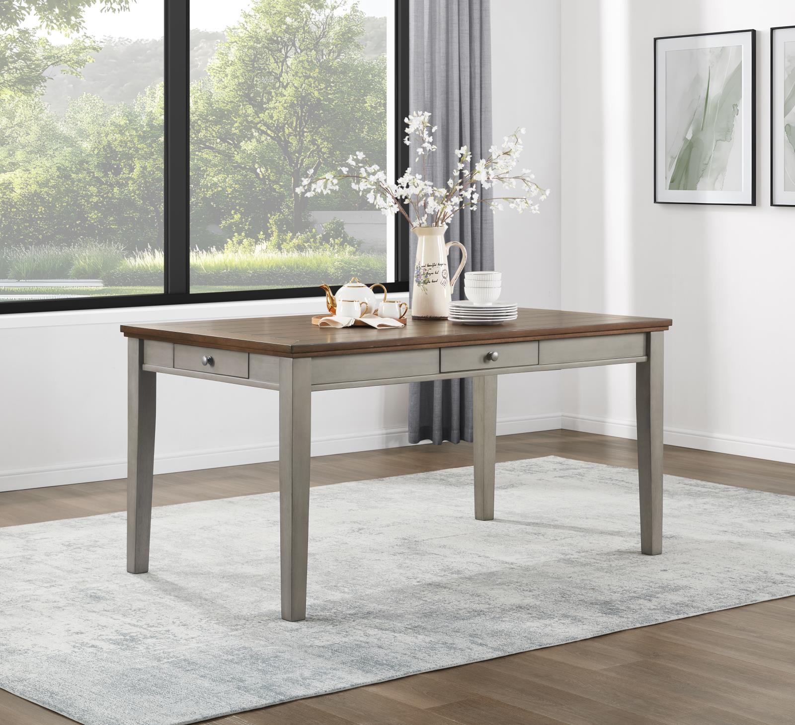 Gray Dining Table (D146)
