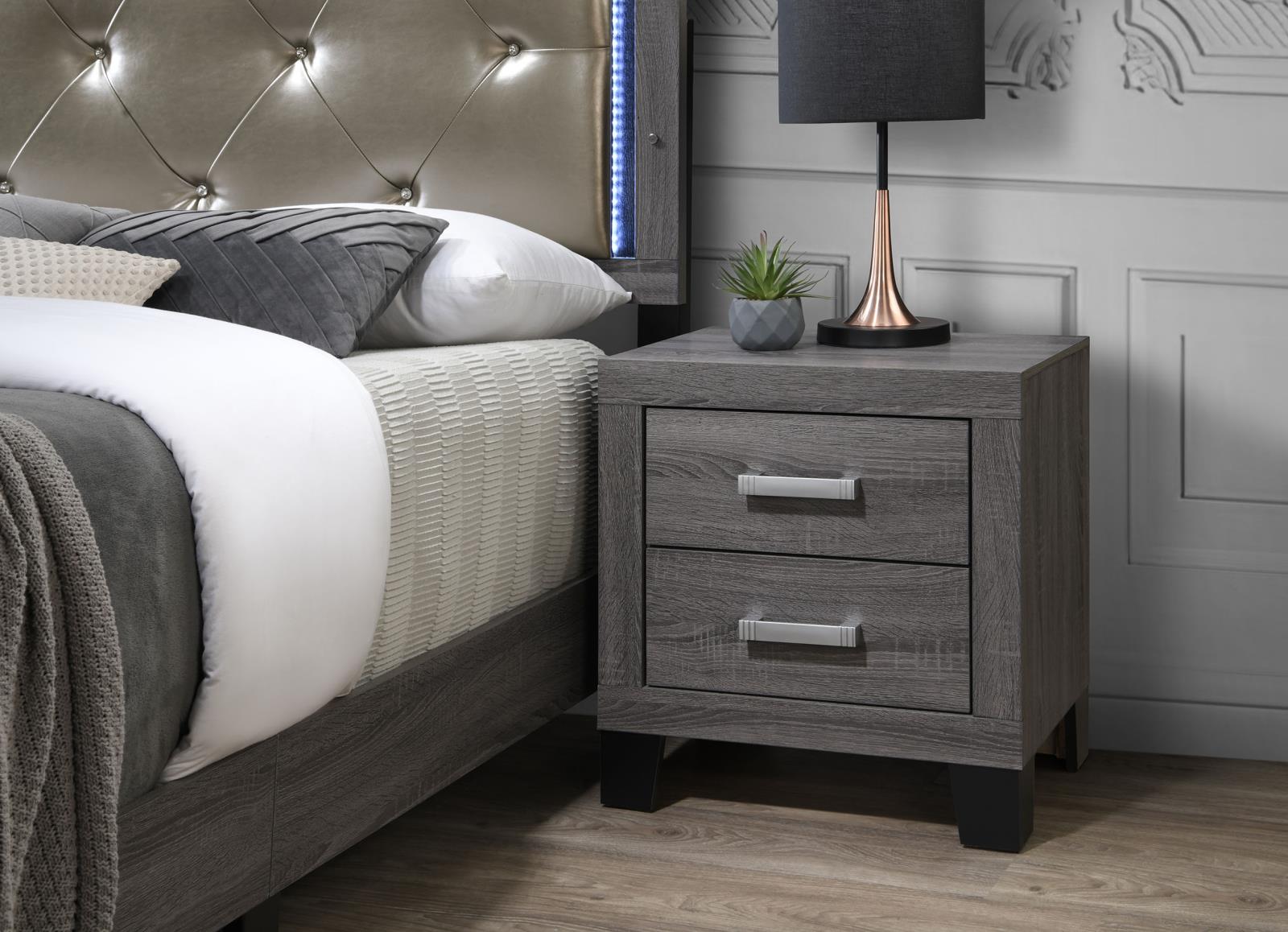 Gray Nightstand (B376)