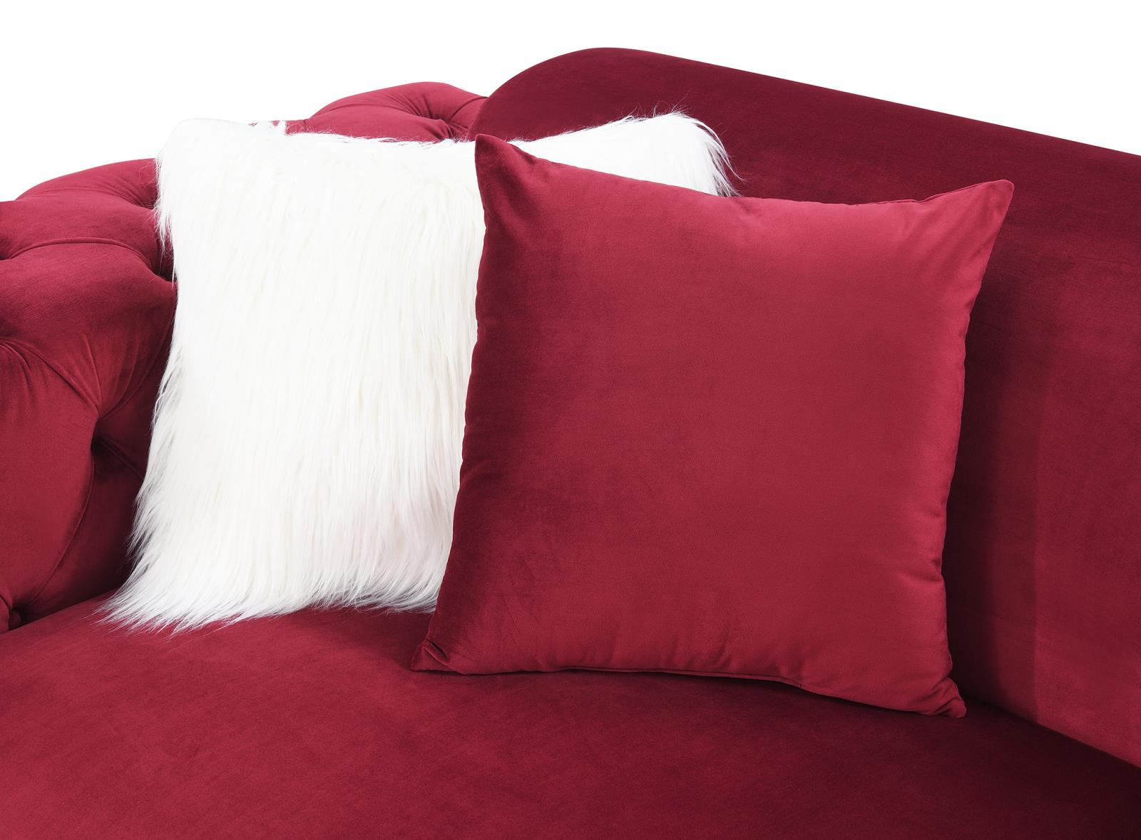 Burgundy Velvet Chair (U251) — view 2