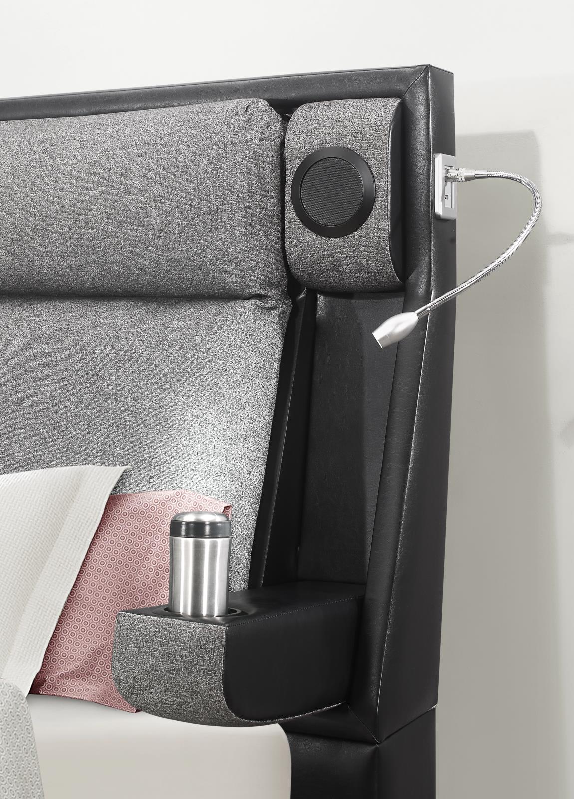 Black Bluetooth King Bed (B561) — view 2