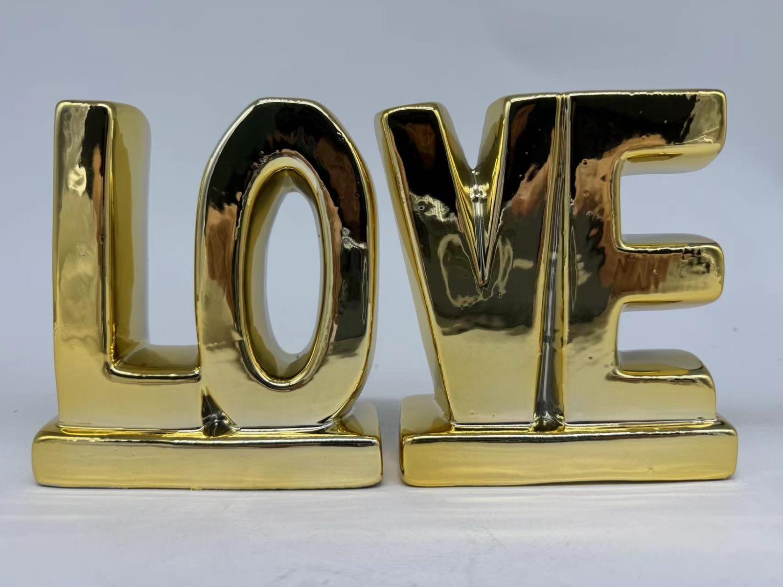 Gold "Love" Decor