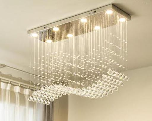 Modern Rectangular Crystal Chandelier 30" × 10" × 40"