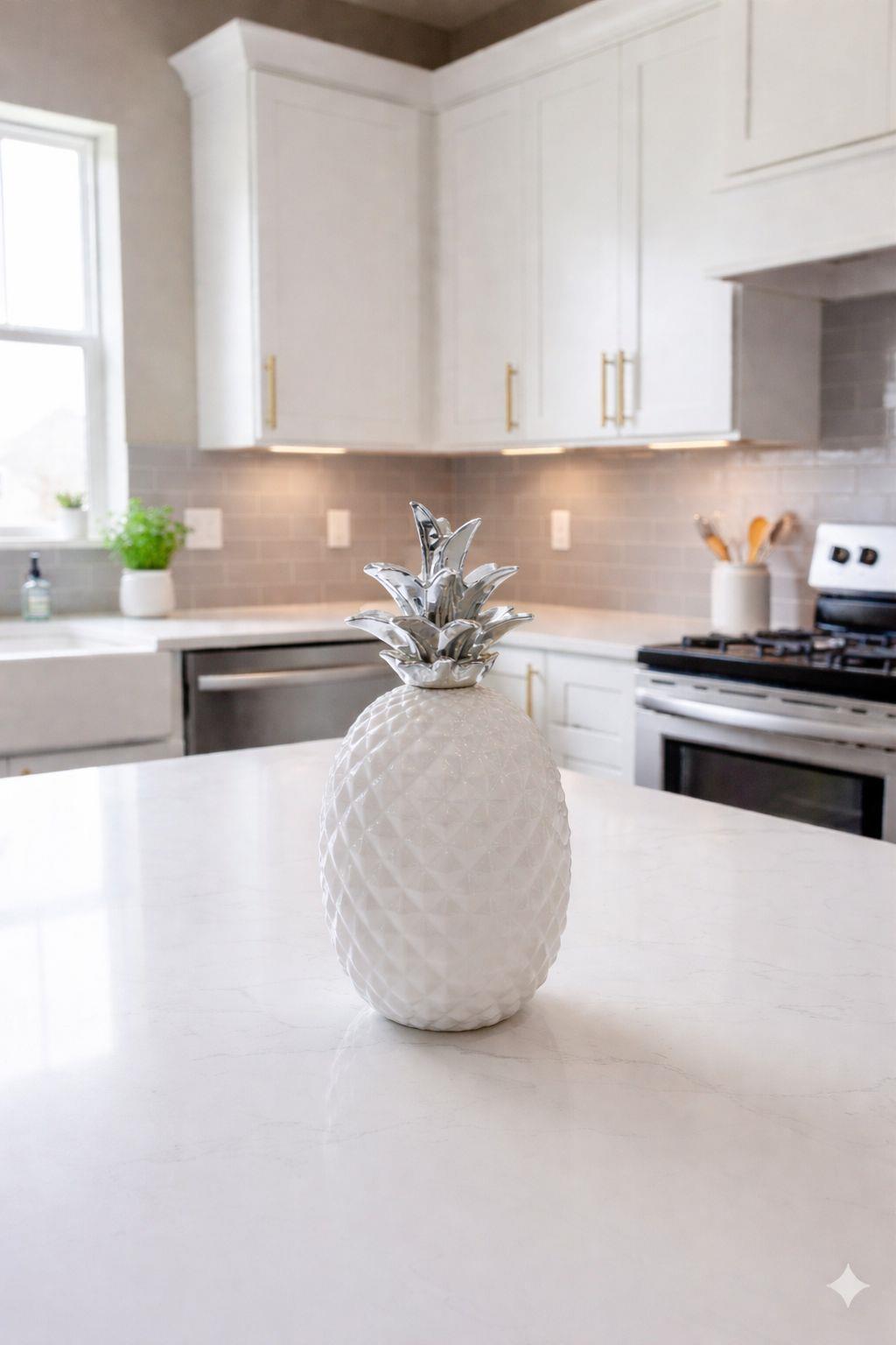 White & Silver Pineapple
