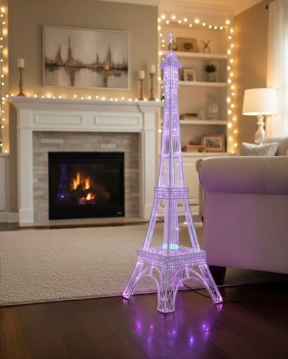 LED Eiffel Tower with Bluetooth Speakers