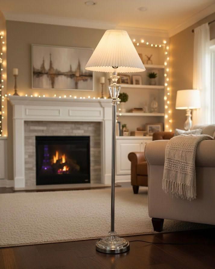 Modern Metal Crystal Floor Lamp 59 × 17
