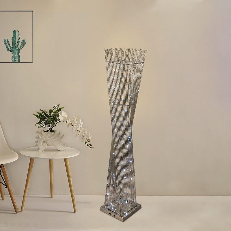 Silver LED Modern Floor Lamp
