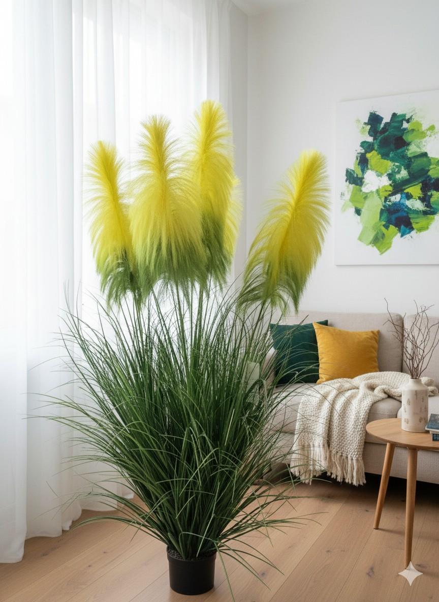 Artificial Mauve Flower Reed Grass Plant (936)