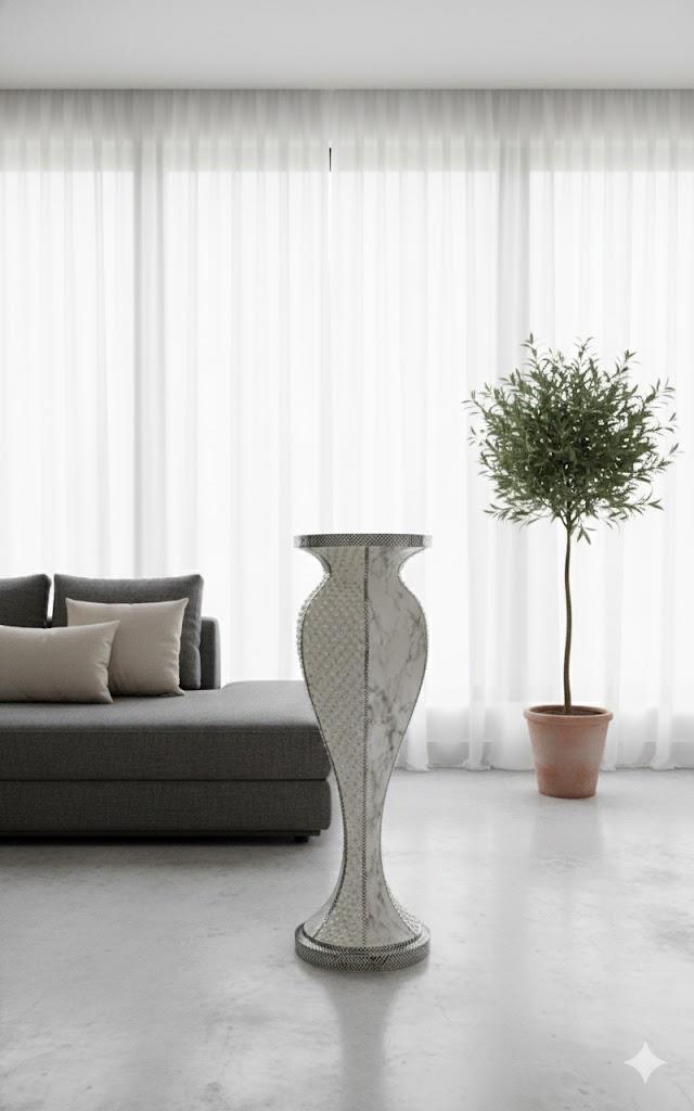 Luxurious Pearl & Marble Decorative Vase