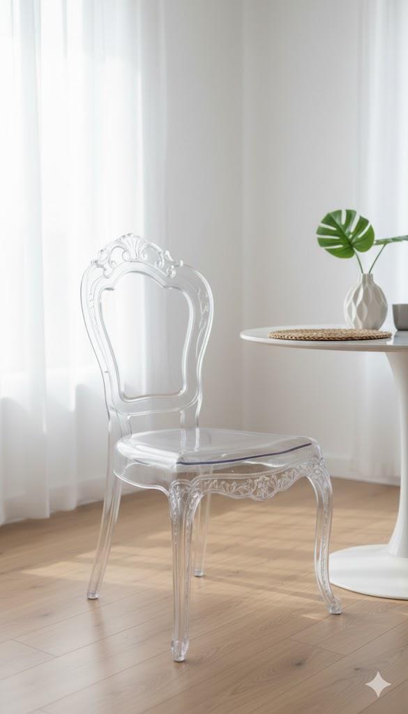 4-Piece Set Nordic Clear Transparent Acrylic Dining Chair