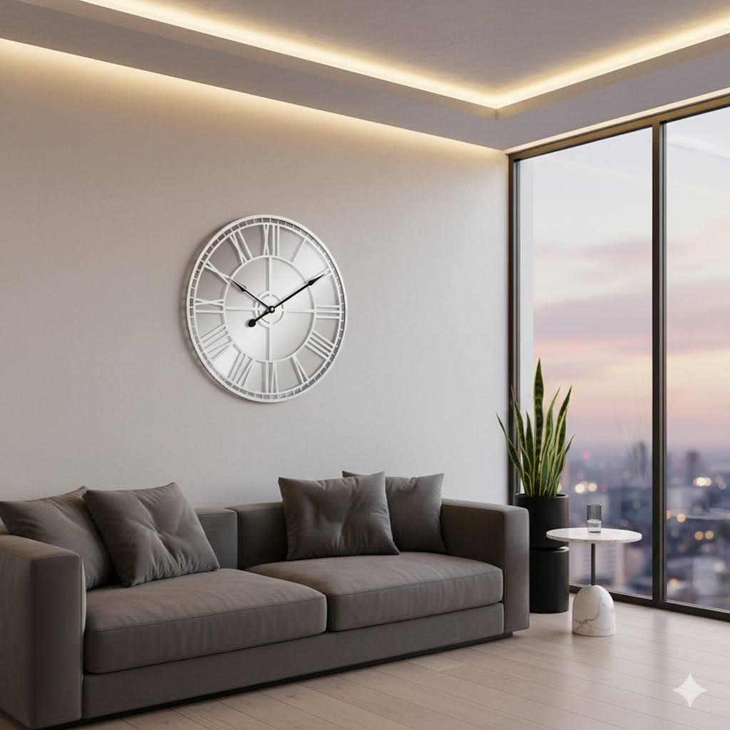 Wall Clock Silver