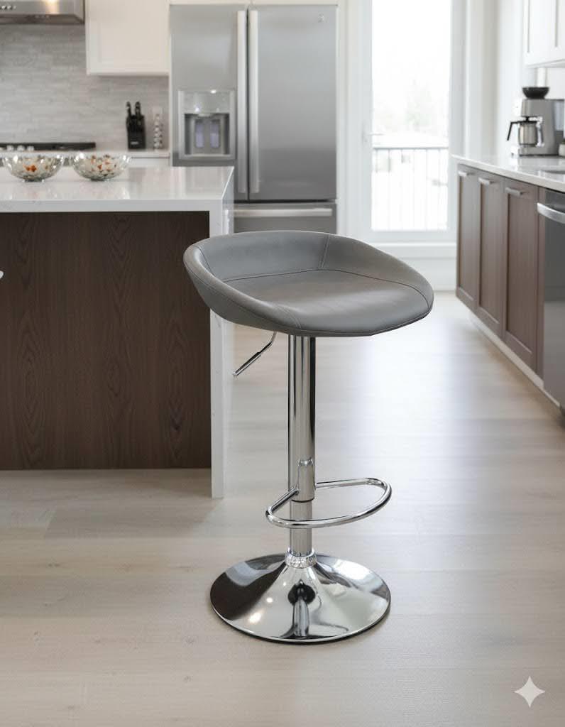 Gray Bar Stool 2-Piece