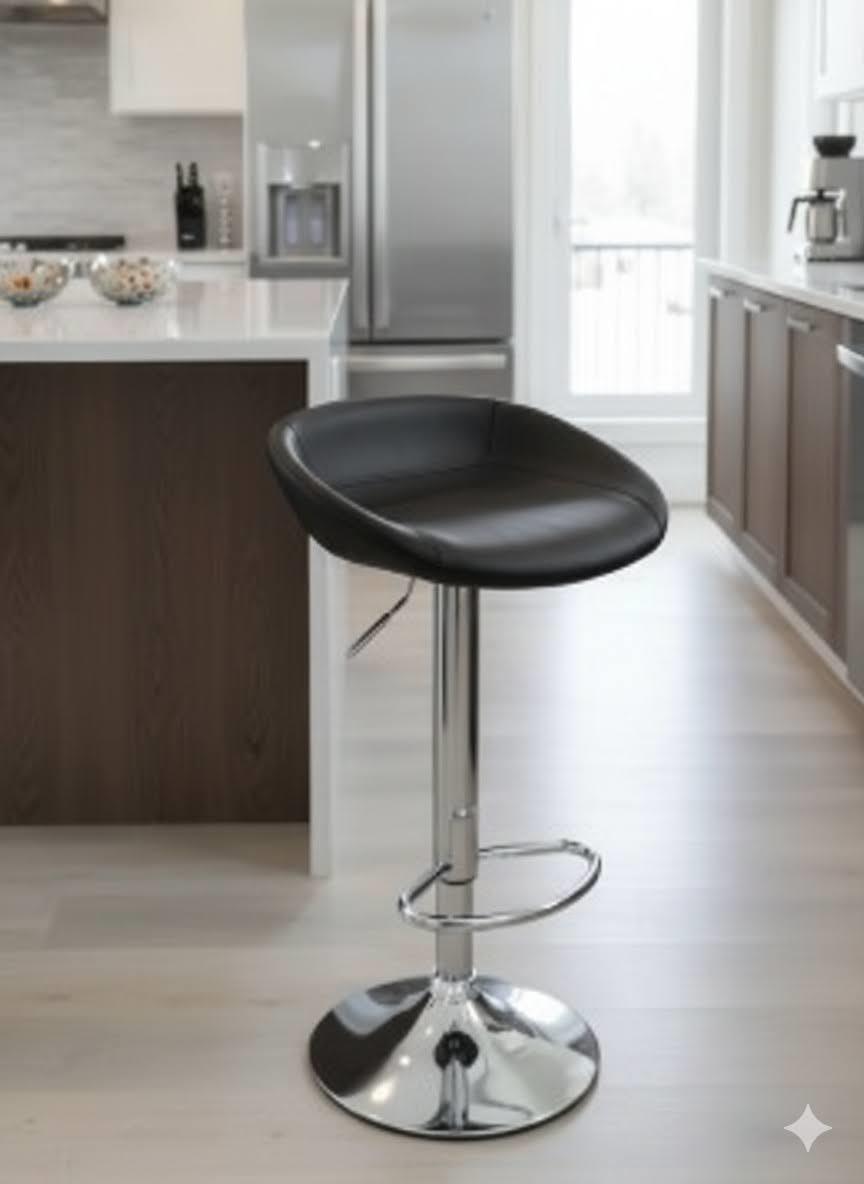 Black Bar Stool 2-Piece