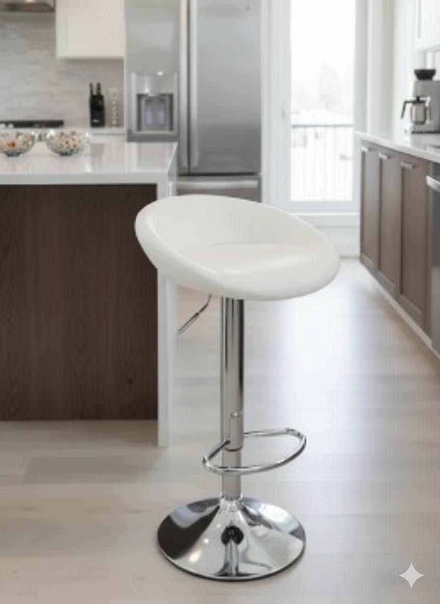 White Bar Stool 2-Piece