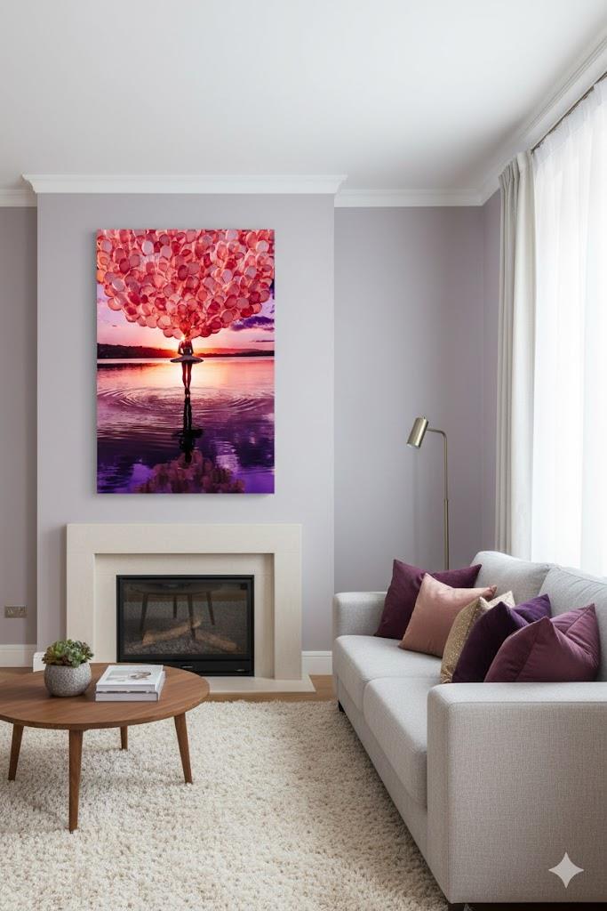 Wall Art Ballerina in Sunset