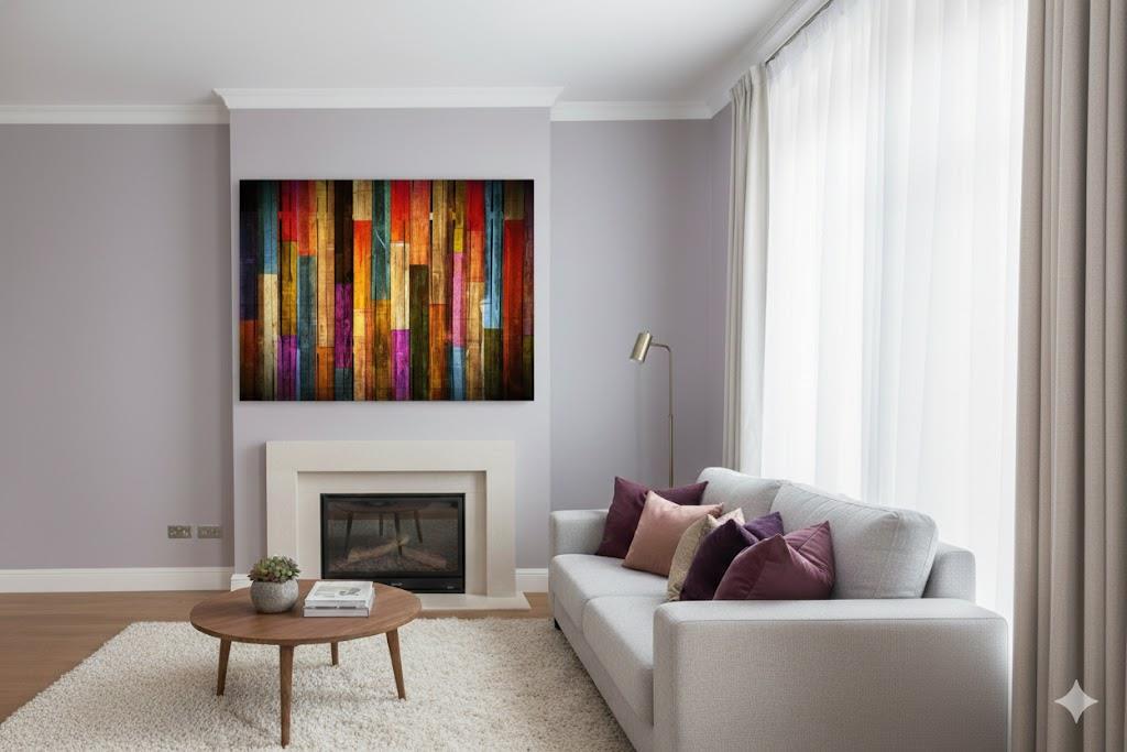 Wall Art Explosion Color of Wood Planks