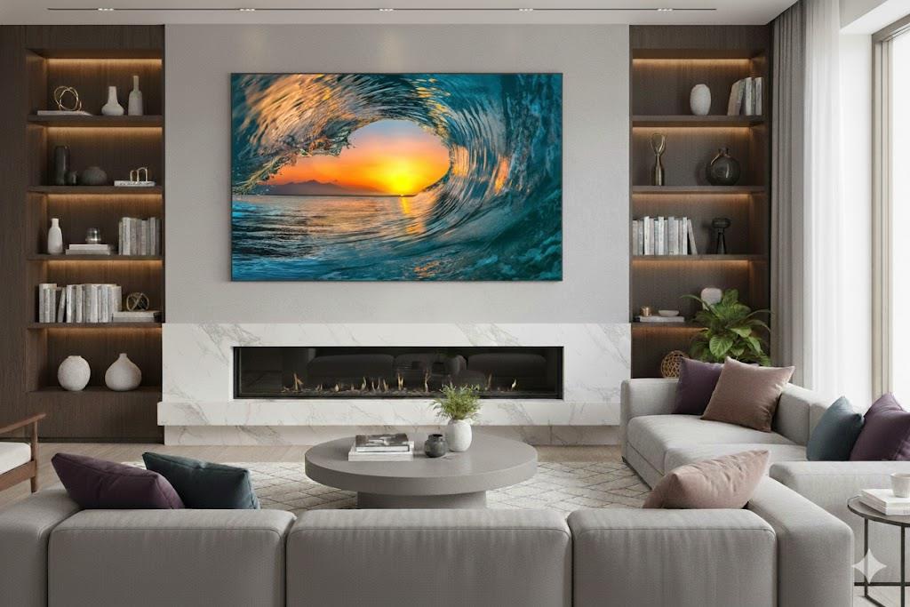 Wall Art Ocean Wave Sunset