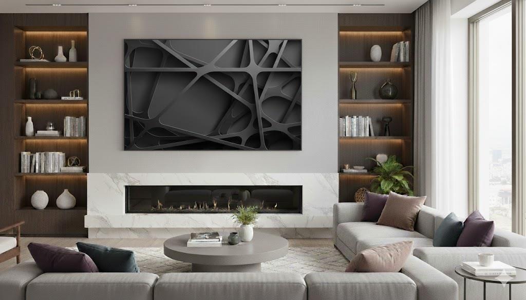 Wall Art Black Abstract