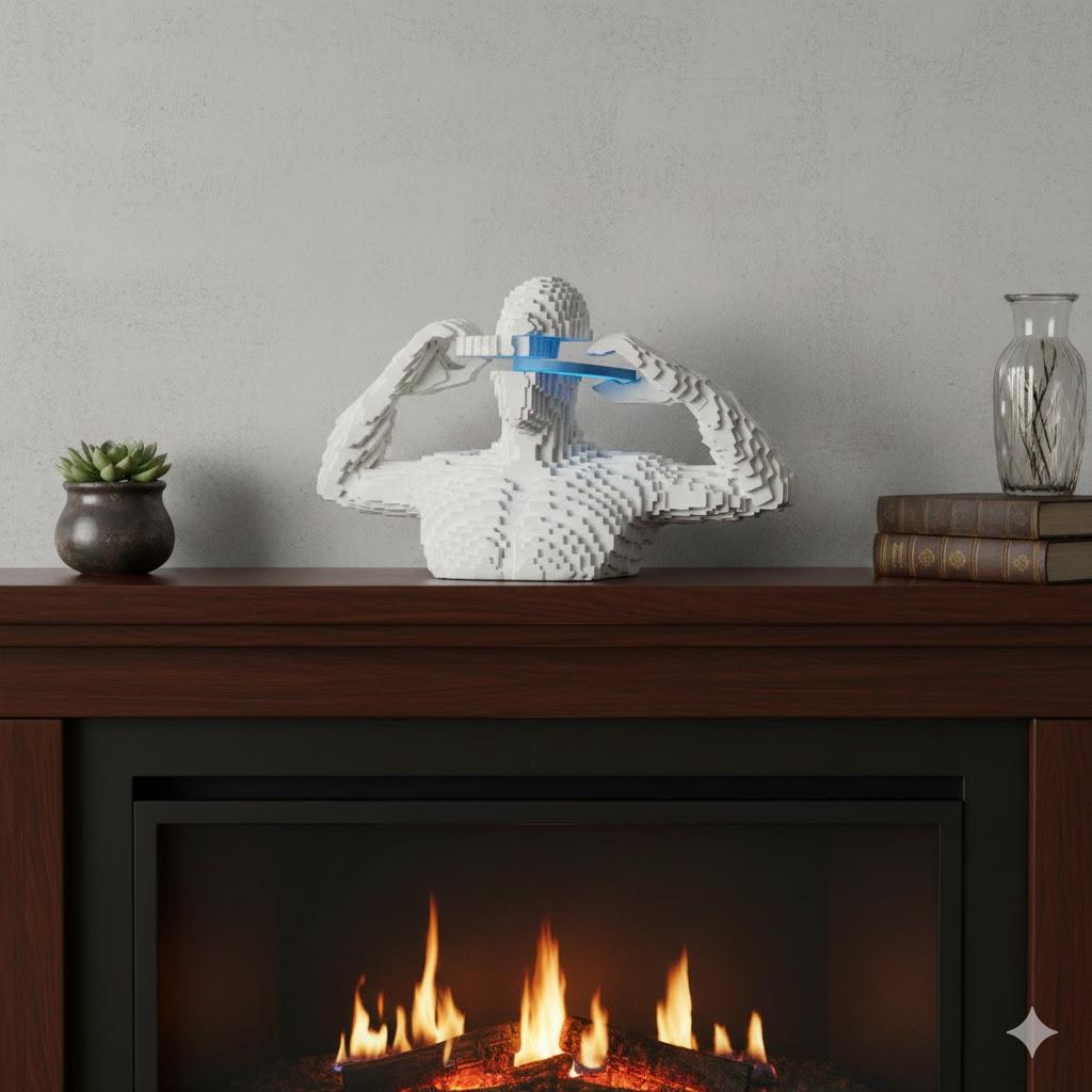 Man Sculpture ( White ) Table Decor