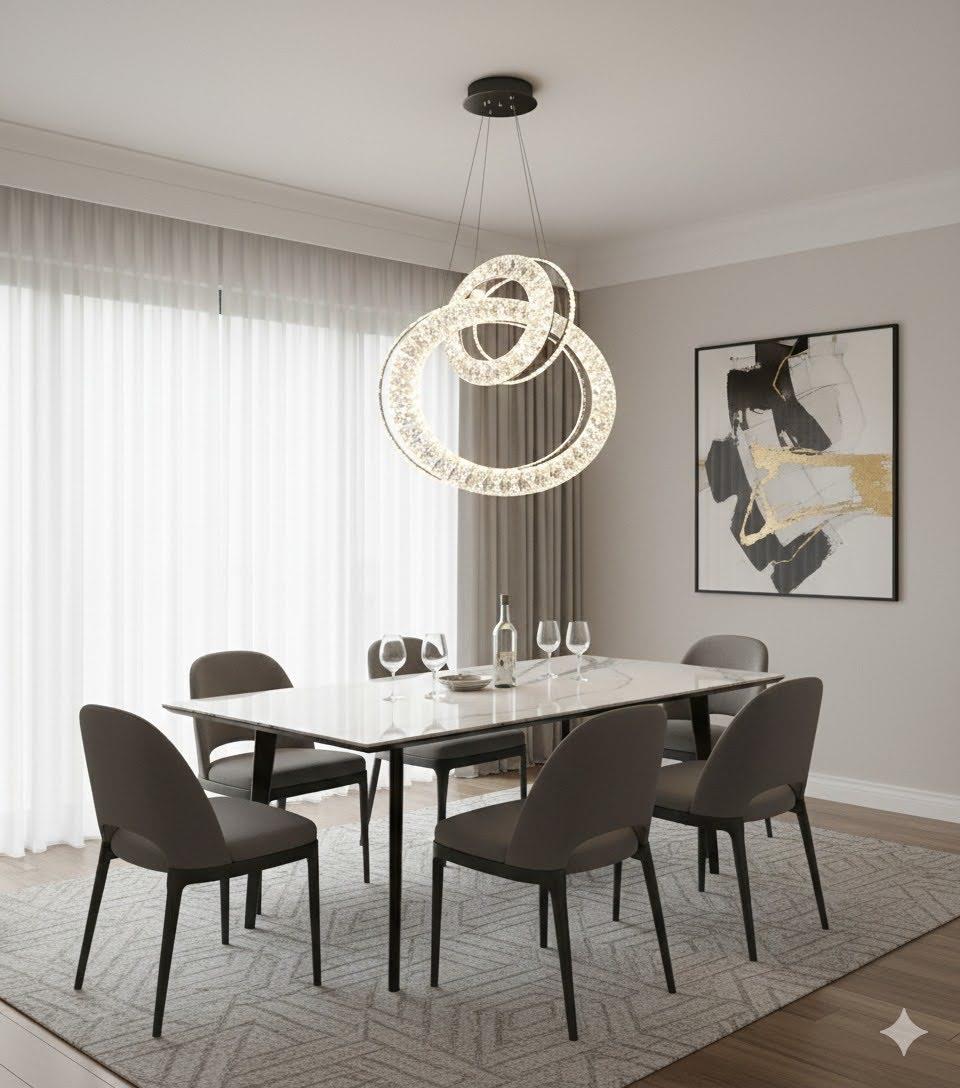 2 Ring LED Ceiling Chandelier