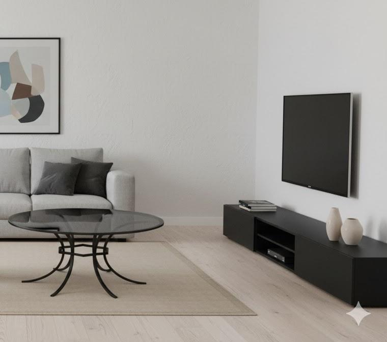 Papatya Black Mirrored Top Coffee Table